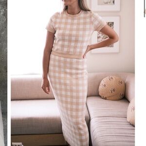MASON'S DAUGHTER | Stella Knit Top, Blush Gingham